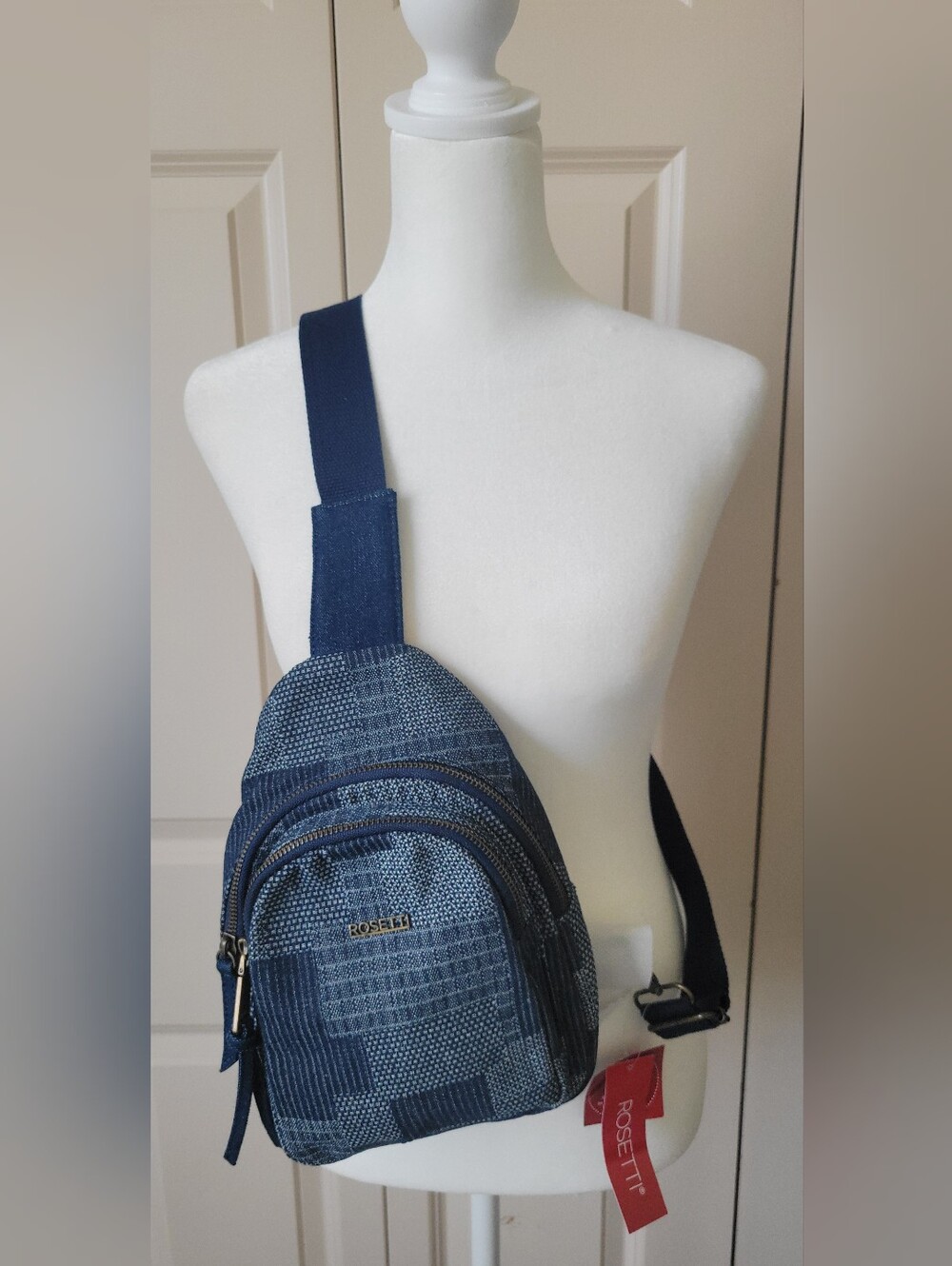 Rosetti Denim Patchwork Sling Bag/ Unisex